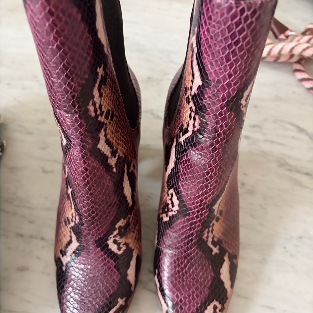 Donald J. Pliner Exotic Purple Ankle Booties